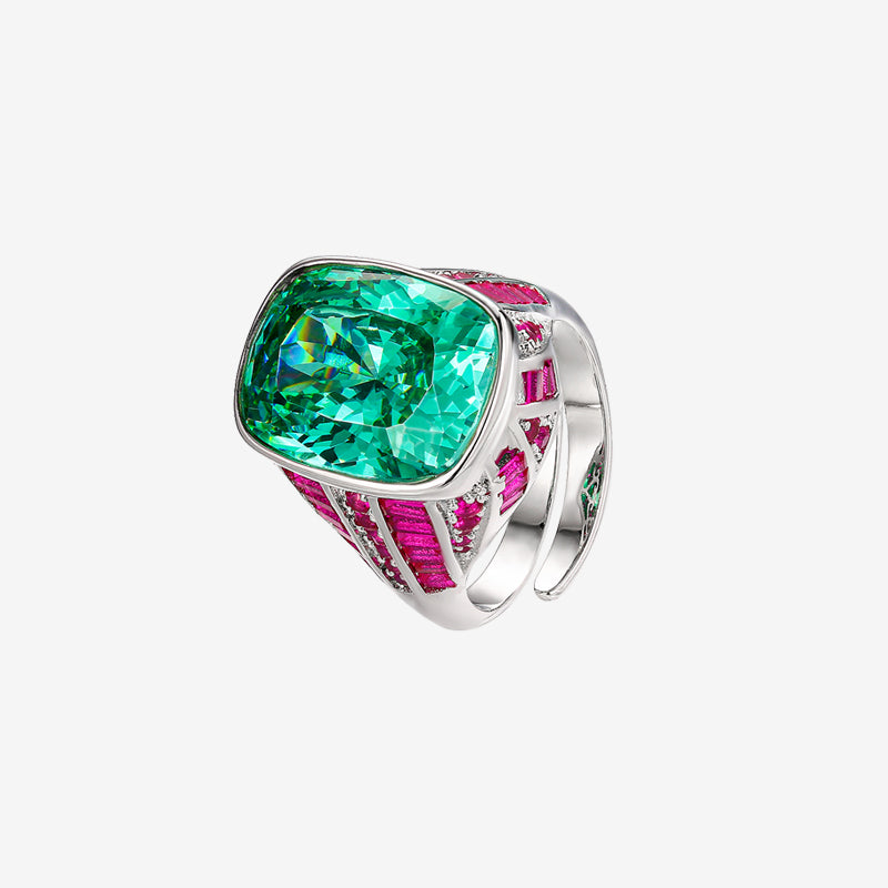 ZIRAVE Jewelry Two-Tone Wide Cocktail Open Ring