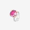 ZIRAVE Jewelry Title: Rose-Cut Colored Gemstone Two-Tone Ring (4 Colors Available)
