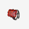 ZIRAVE Jewelry Parra Green Square Diamond Black Gold Ring