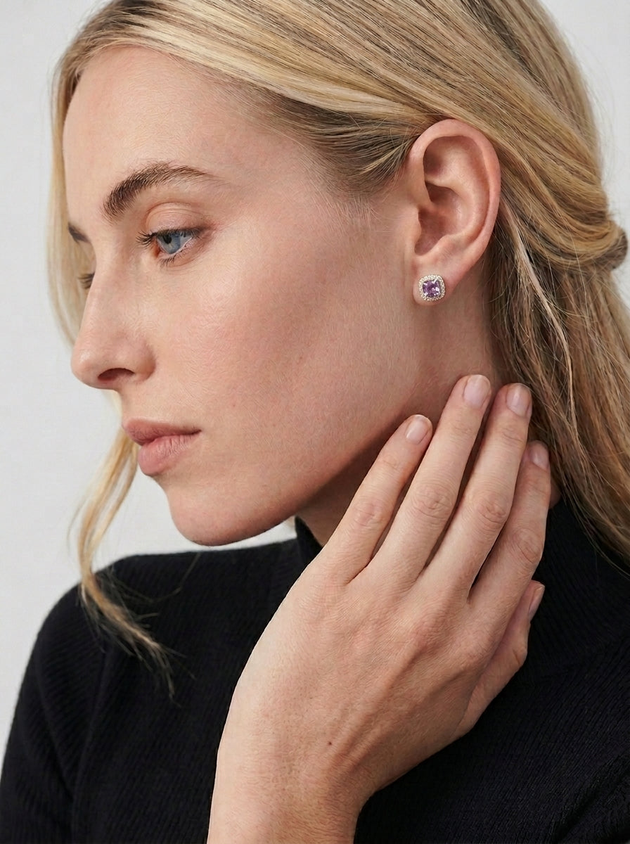 ZIRAVE Jewelry Simulation Yellow Diamond Earrings