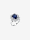 ZIRAVE jewelry retro style simulation paraiba sapphire ring