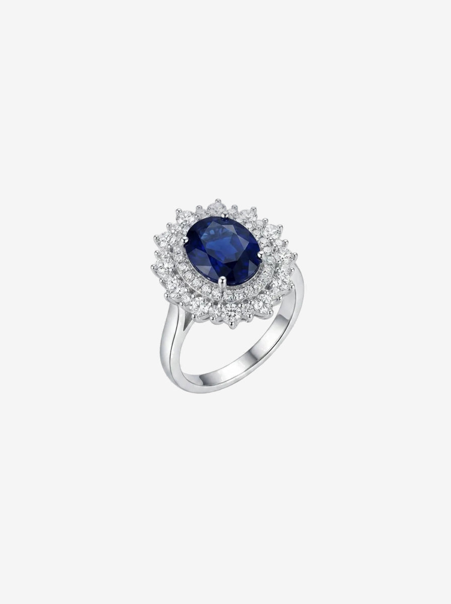 ZIRAVE jewelry retro style simulation paraiba sapphire ring