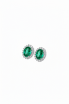 ZIRAVE Jewelry Simulation Para Green Vintage Para Green Stud Earrings