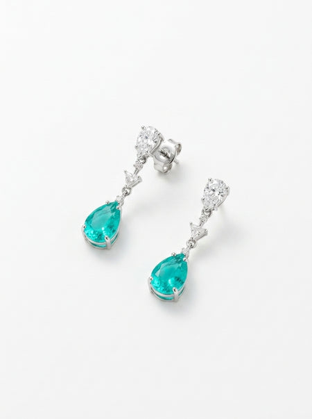 ZIRAVE Jewelry Simulation  Gemstone stud earrings