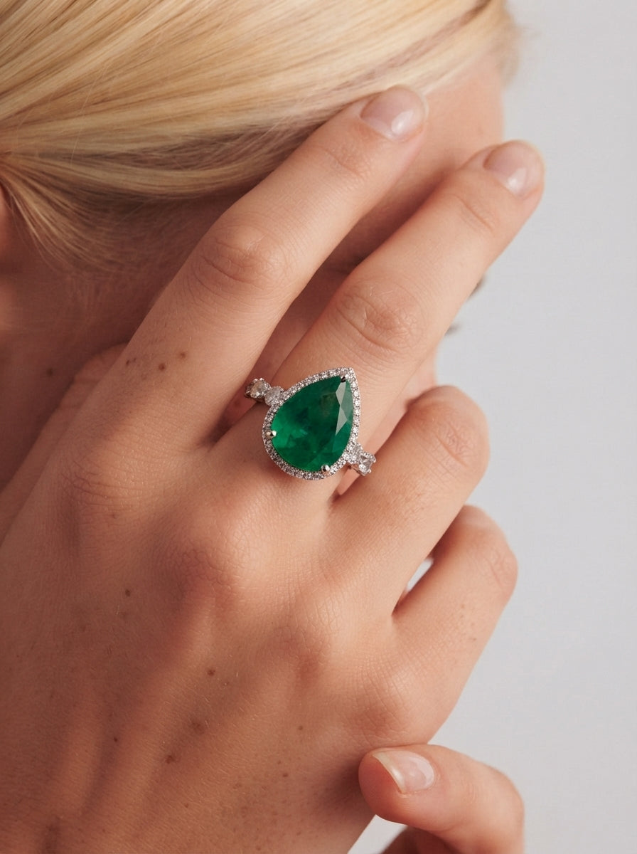 ZIRAVE Jewelry Imitation Paraiba Ring