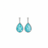 ZIRAVE Jewelry Simulation Paraiba Gemstone Set