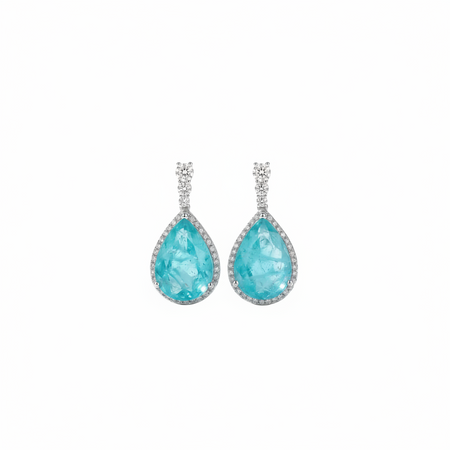 ZIRAVE Jewelry Simulation Paraiba Gemstone Set