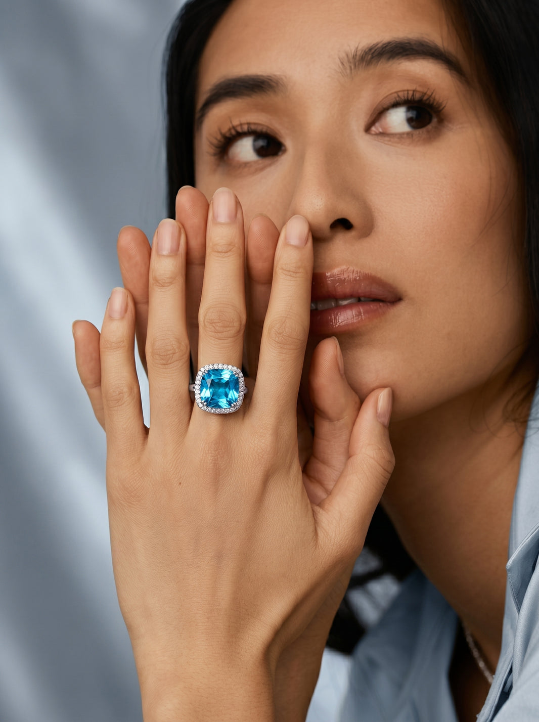 ZIRAVE Jewelry  Cushion-Cut Simulated Orange Sapphire Ring