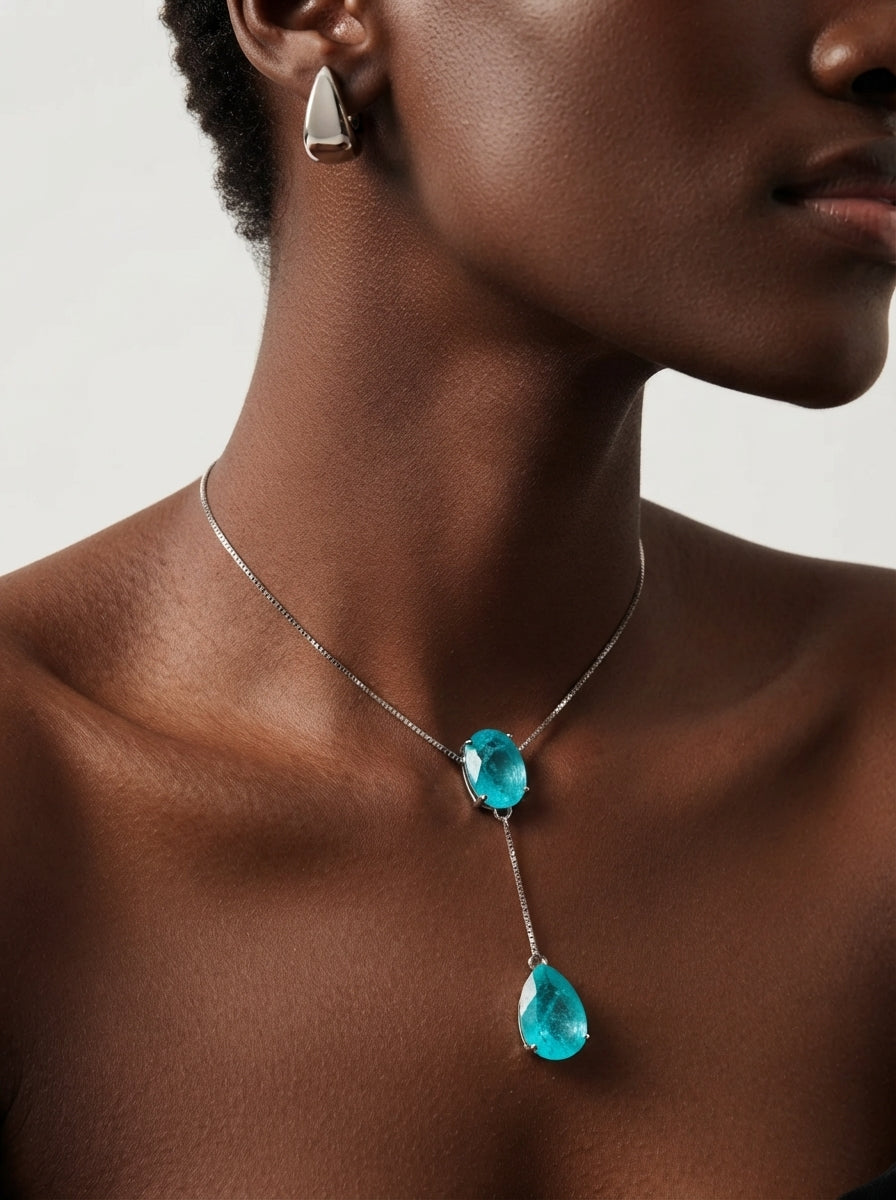 ZIRAVE Jewelry Simulation Paraiba Gemstone Set (Copy)
