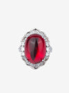 ZIRAVE Imitation Green Agate Plain Jade Ring