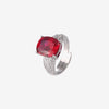 ZIRAVE Jewelry Copper-Based Gold-Plated Imitation Gemstone Corundum Ring