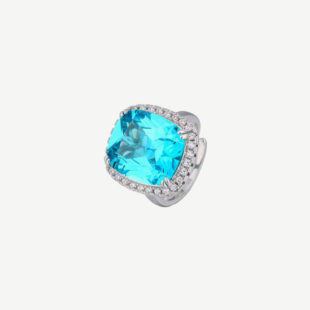 ZIRAVE Jewelry  Cushion-Cut Simulated Orange Sapphire Ring