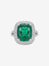 ZIRAVE Jewelry Copper-Based Gold-Plated Imitation Paraiba Green Minimalist Ring