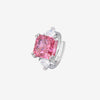 ZIRAVE Jewelry Vintage Simulated Pink Diamond Cushion Ring