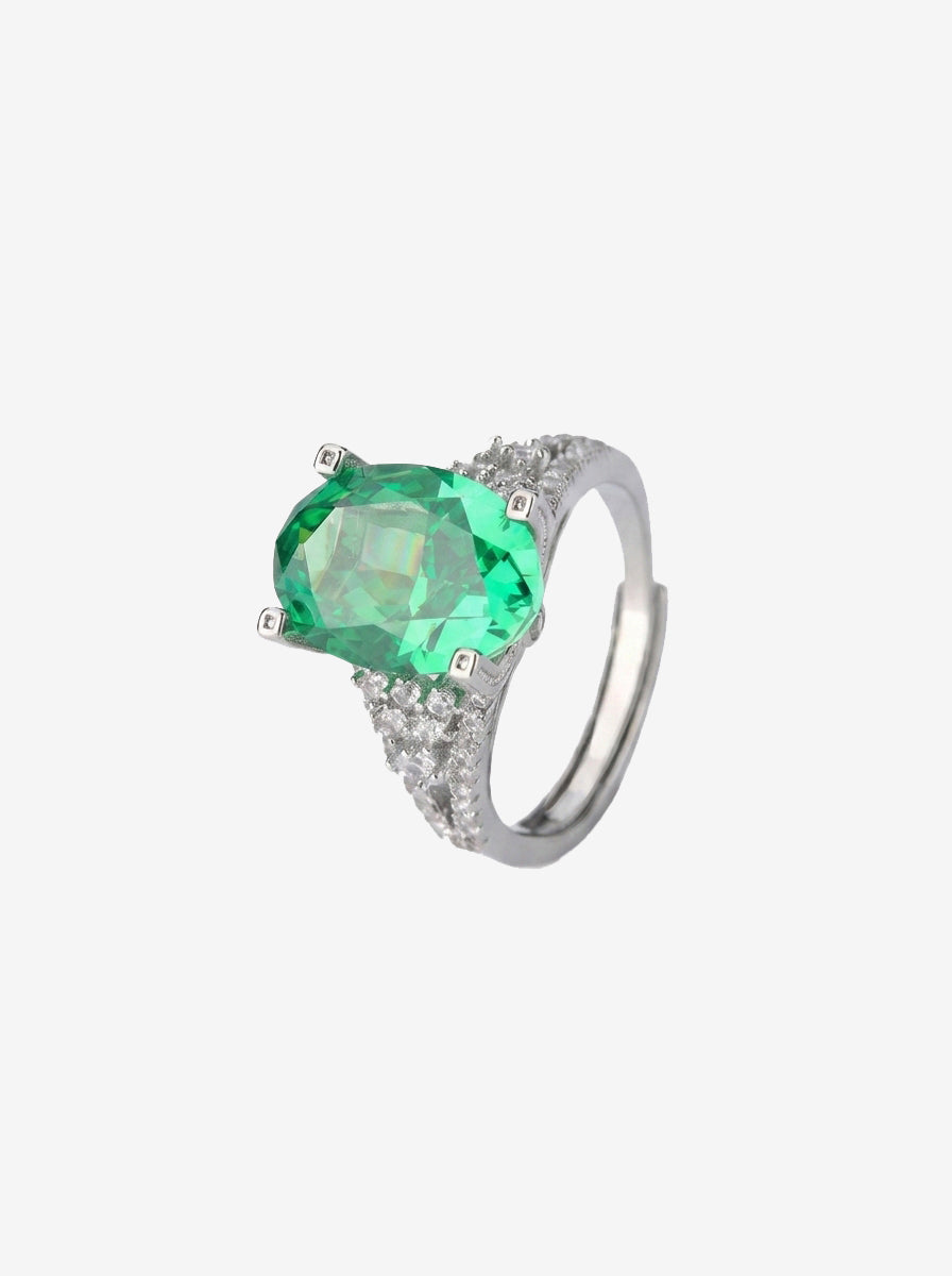 ZIRAVE Jewelry Simulated Pigeon Egg Colored Sapphire Ring