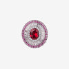 ZIRAVE Jewelry Vintage Simulated Emerald Multi-Halo Ring