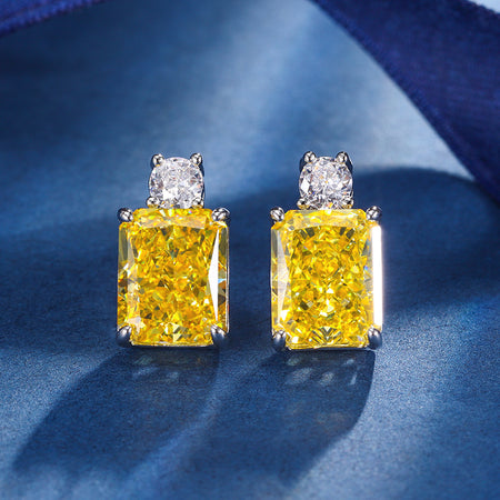 ZIRAVE Jewelry Radiant-Cut  Diamond Simulated Earrings