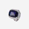 ZIRAVE Jewelry Radiant-Cut Faux Purple Diamond Pave Ring