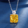 ZIRAVE Jewelry Vintage Simulated Pink Diamond Cushion Nicklace