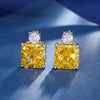 ZIRAVE Jewelry Vintage Simulated Pink Diamond Cushion Earrings