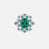 ZIRAVE jewelry simulation color treasure fat square color diamond rings
