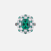 ZIRAVE jewelry simulation color treasure fat square color diamond rings