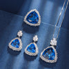 ZIRAVE Jewelry Triangle-Cut Faux Tourmaline 3-Piece Jewelry Set