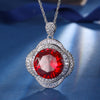 ZIRAVE Jewelry Emerald-Style Clover Halo 4-Piece Necklace