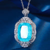 ZIRAVE Jewelry Vintage Simulated Pink Diamond  Halo Necklace