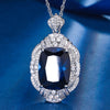 ZIRAVE Jewelry Vintage Simulated Pink Diamond  Halo Necklace