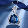ZIRAVE Jewelry Triangle-Cut Faux Paraiba Tourmaline Necklace