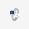 ZIRAVE Jewelry Vintage Colored Gemstone Oval Ring (4 Colors Available)
