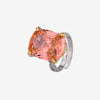 ZIRAVE Jewelry Simulation Aquamarine White Plated Blue Ring