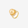 ZIRAVE Jewelry Flower Halo Faux South Sea Pearl Open Ring (Multi-Colors Available)