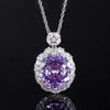 ZIRAVE Jewelry Vintage Simulated Paraiba Tourmaline Oval Nicklace