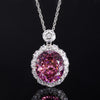 ZIRAVE Jewelry Vintage Simulated Paraiba Tourmaline Oval Nicklace