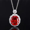 ZIRAVE Jewelry Vintage Simulated Paraiba Tourmaline Oval Nicklace