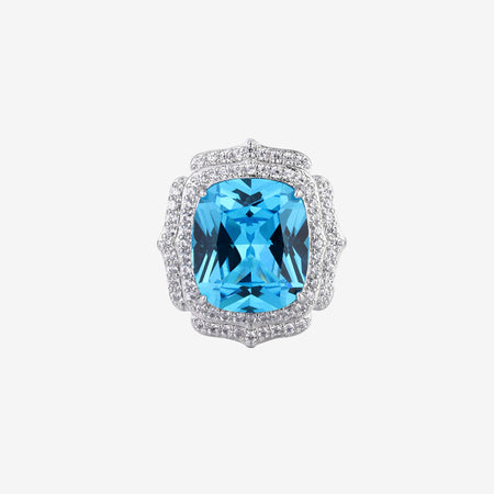 ZIRAVE Jewelry Vintage Simulated Pink Diamond Cushion  Ring