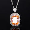 ZIRAVE Jewelry Two-Tone Gold Simulated Paraiba Gemstone Necklace
