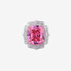 ZIRAVE Jewelry Vintage Simulated Pink Diamond Cushion  Ring