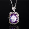 ZIRAVE Jewelry Two-Tone Gold Simulated Paraiba Gemstone Necklace
