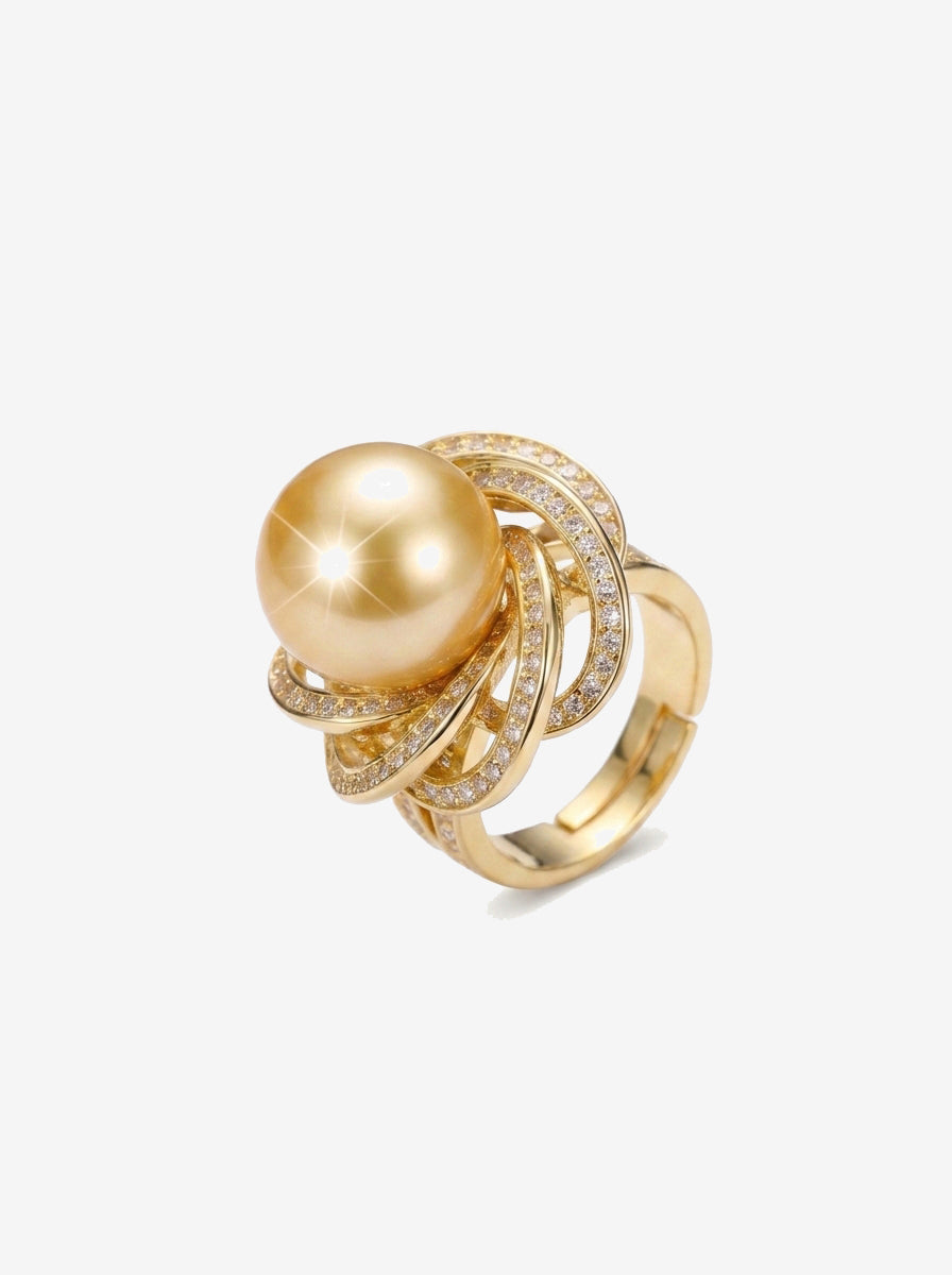 ZIRAVE Jewelry Vintage Simulated Pearl Star Ring