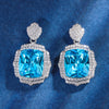 ZIRAVE Jewelry Vintage Simulated  Diamond Cushion Earrings