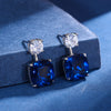 ZIRAVE Jewelry Cushion-Cut Faux Pink Diamond Earrings