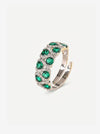 ZIRAVE Jewelry copper bottom gold plating simulation sapphire red corundum ring retro style