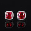 ZIRAVE Jewelry Women's Vintage Imitation Emerald Minimalist Stud Earrings