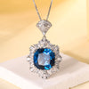 ZIRAVE Jewelry Faux Paraiba Green Fashion Pendant Necklace