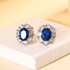 ZIRAVE jewelry copper bottom gold plating simulation emerald retro Earrings
