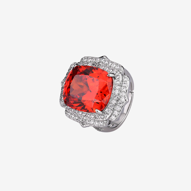 ZIRAVE Jewelry Vintage Simulated Pink Diamond Cushion  Ring