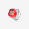 ZIRAVE Jewelry  Cushion-Cut Simulated Orange Sapphire Ring